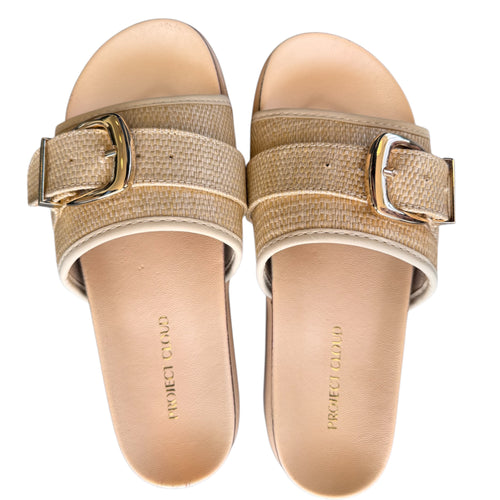 Project Cloud Sonia Beige Raffia Sandal