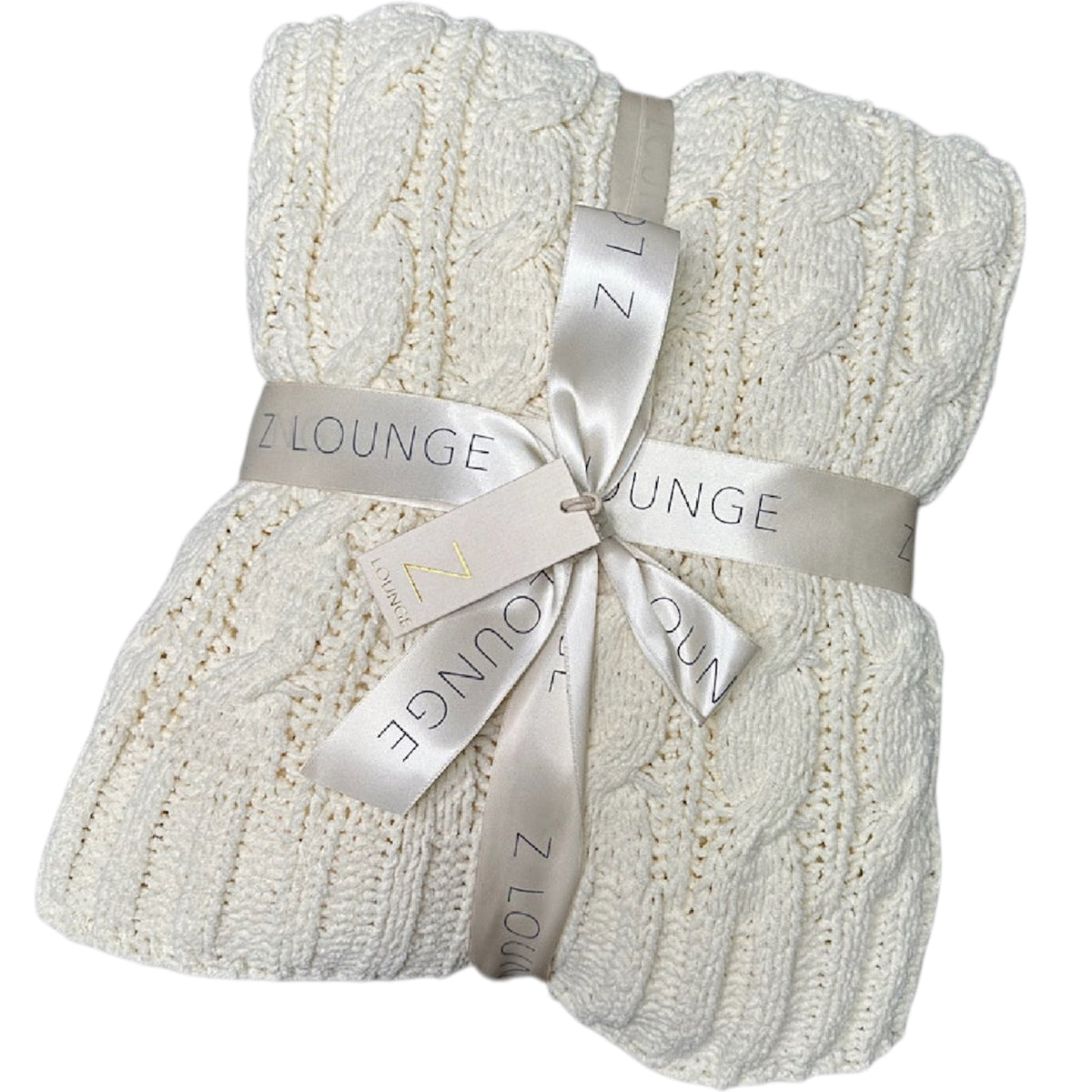 Z Supply Plush Cable Knit Blanket Bone