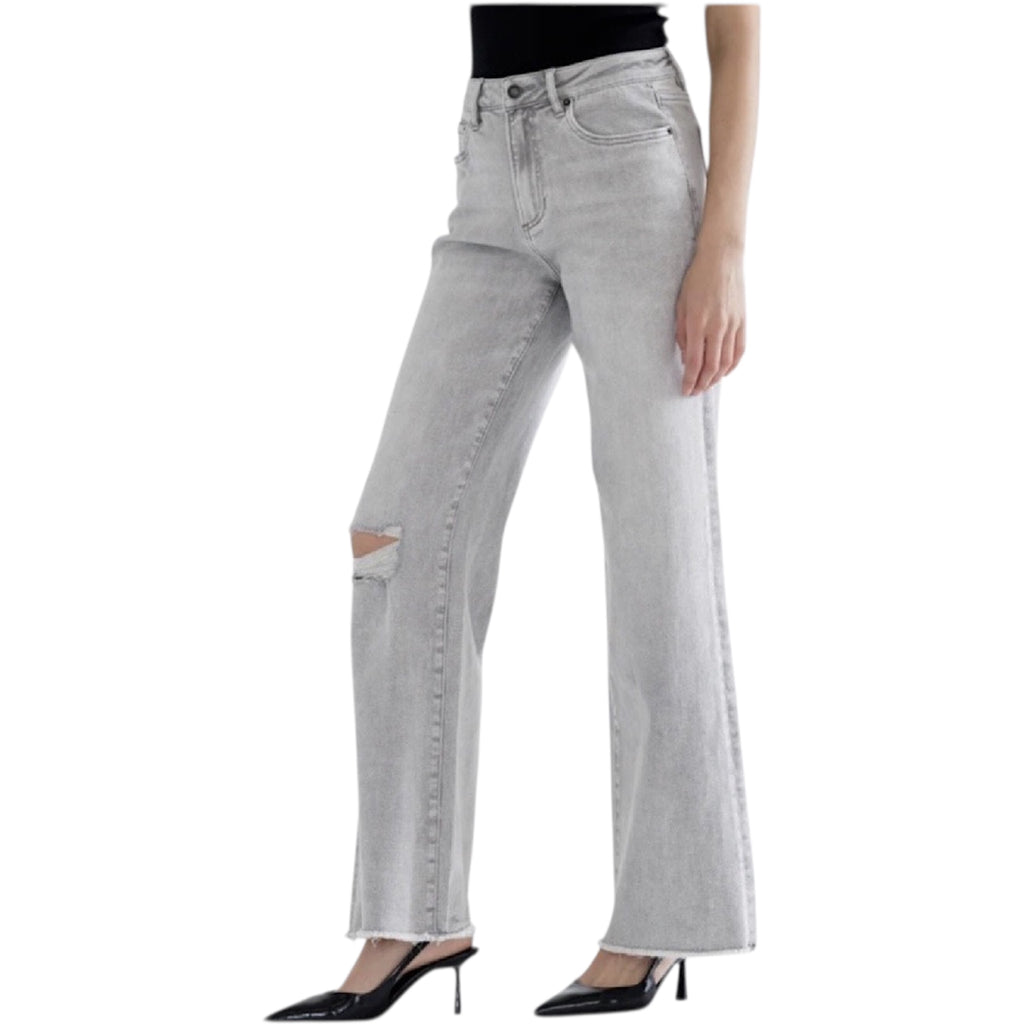 MICA MDP-W3313 H/R Wide Leg With Raw Hem Light Grey