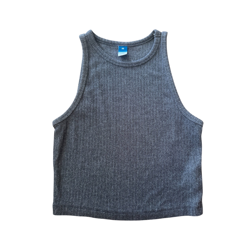 Old Navy Charcoal Gray Ribbed Tank Top Size XS - RF