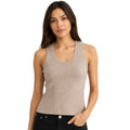 Z Supply Sirena Rib Tank Heather Taupe