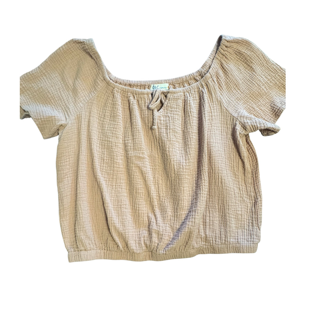 C & C California Crop Top Dusty Pink Size Large - RF