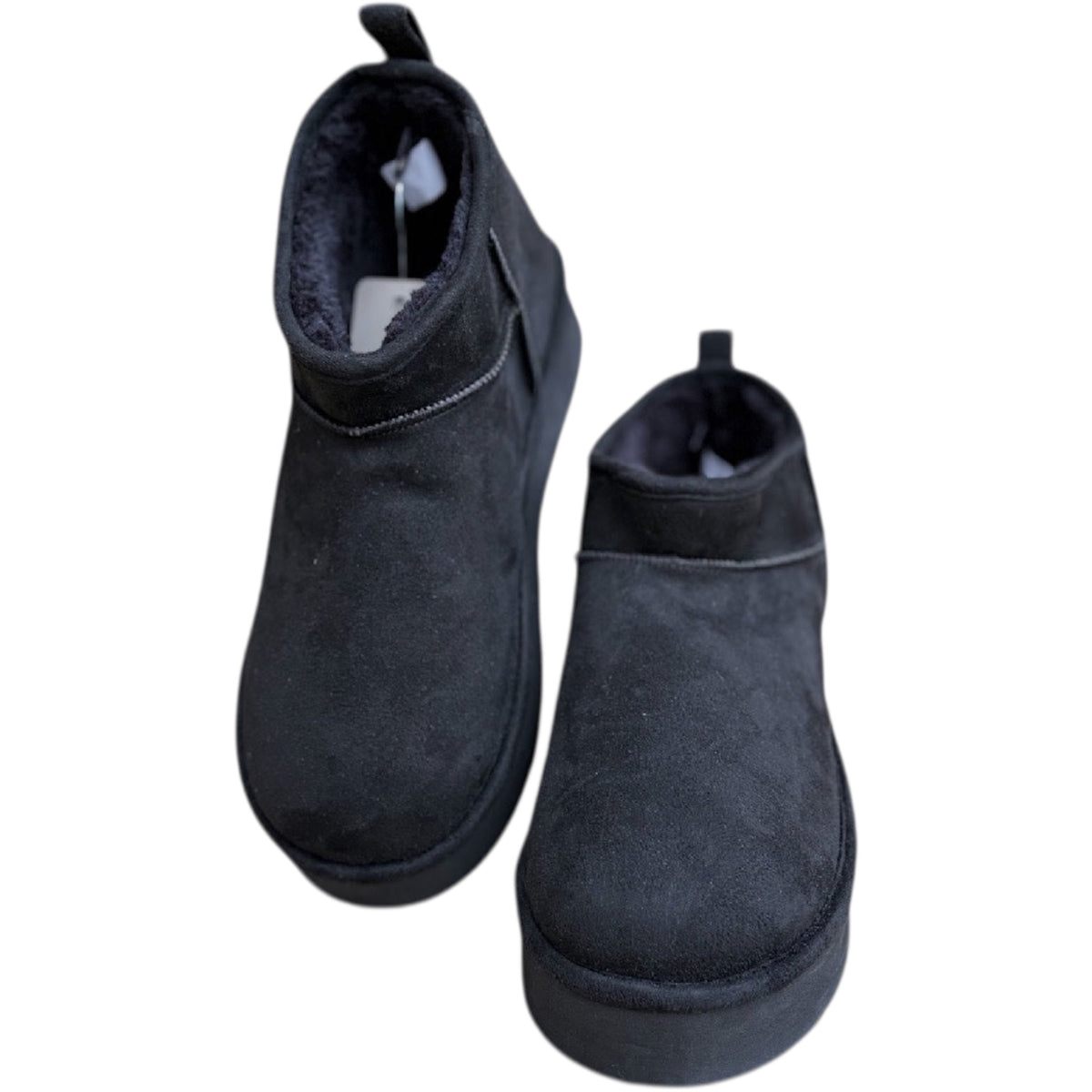 Madden Girl Black Shearling Lined Shortie Boot Size 9.5-RF