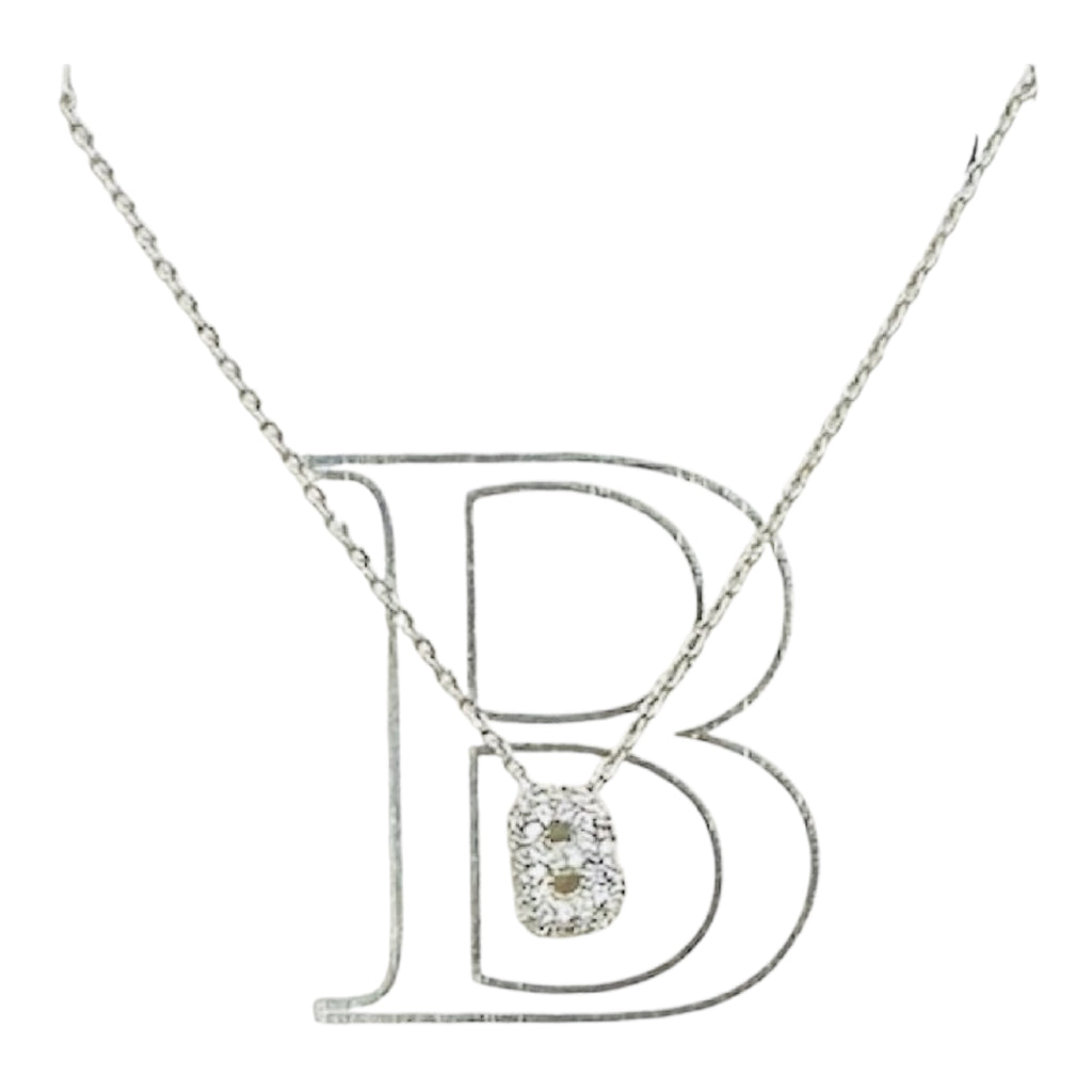 Pave Initial Necklace