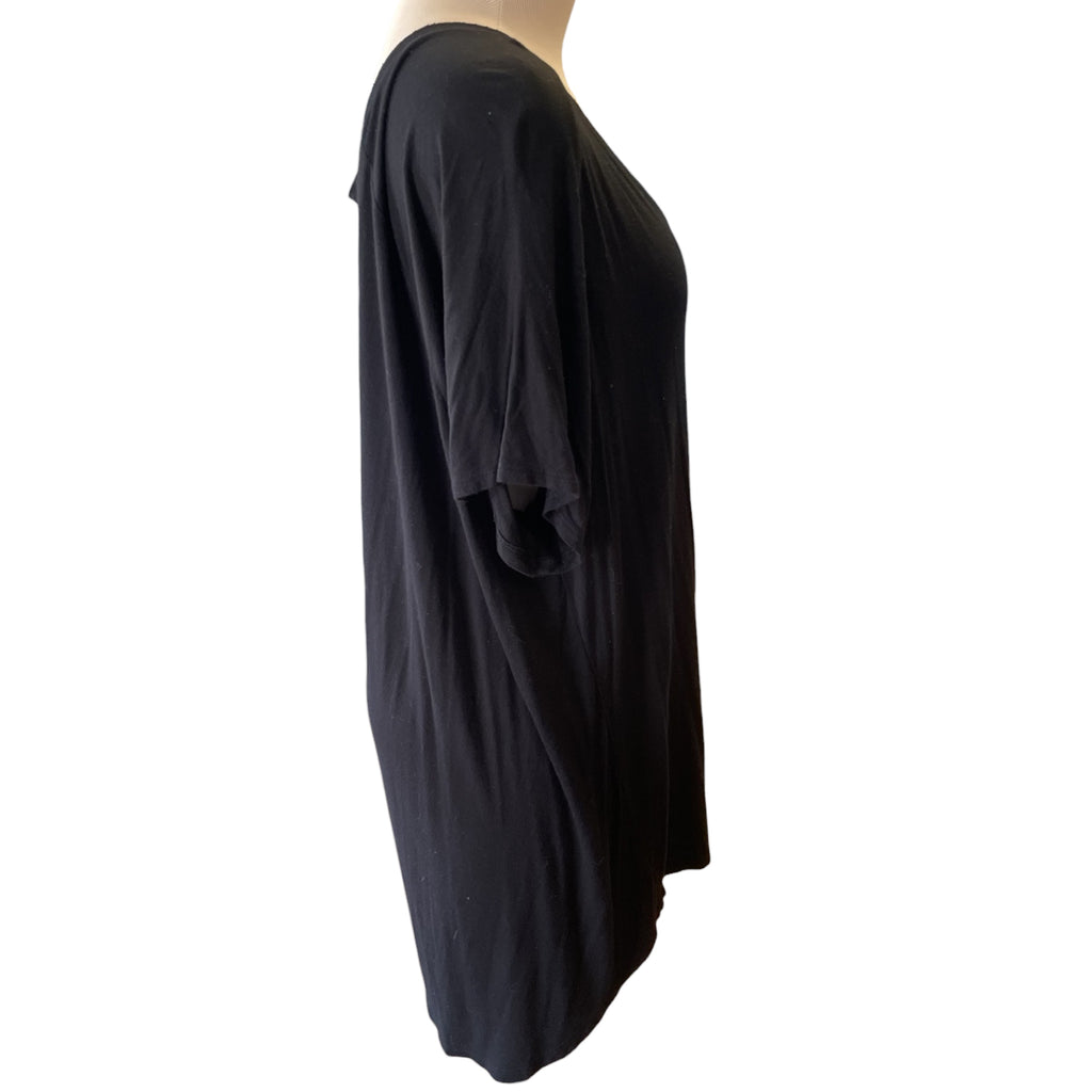 Double Zero Black V-Neck Basic Shirt Size 2XL - RF