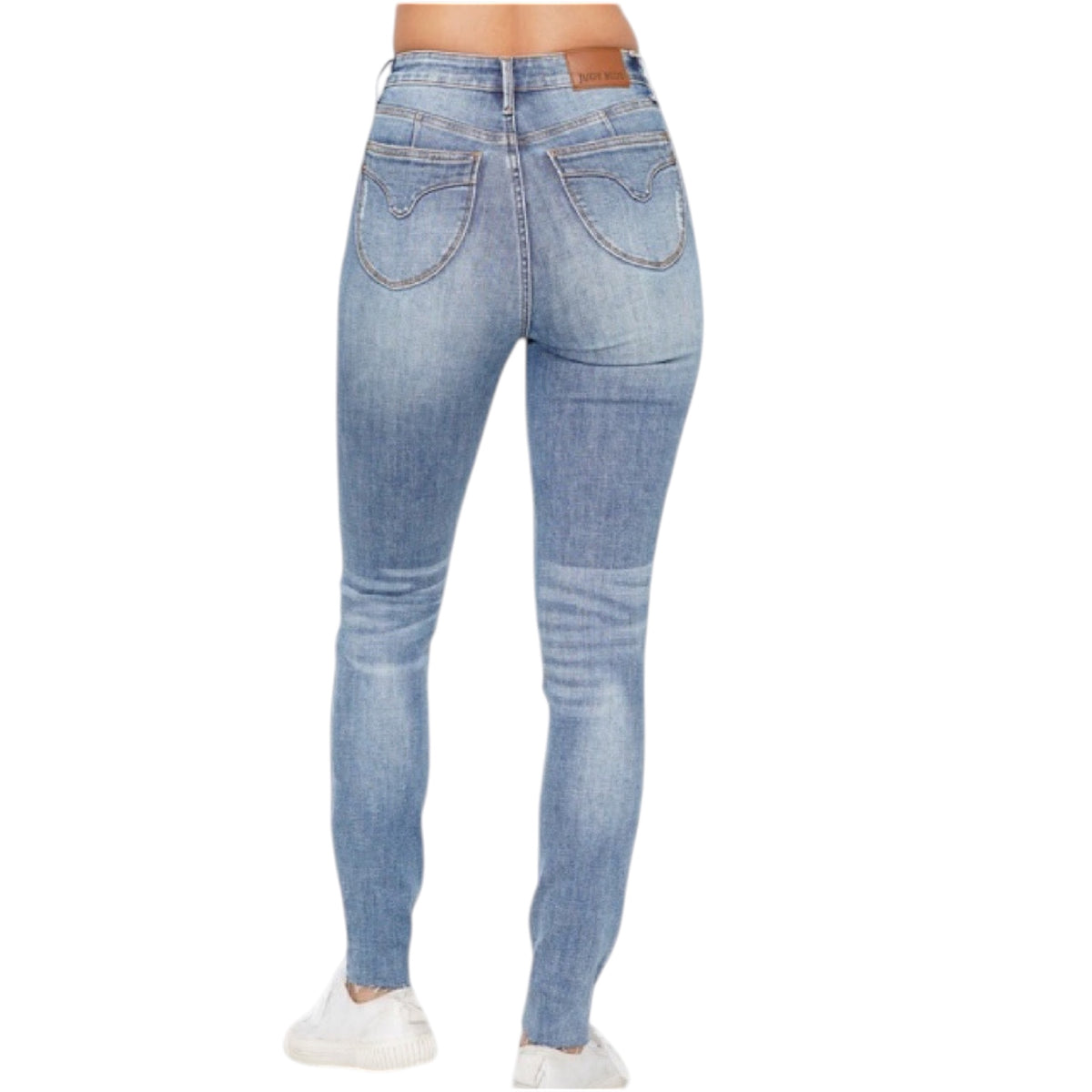 Judy Blue JB88871 MD H/W Tummy Control Vintage Shield Pockets Skinny Fit