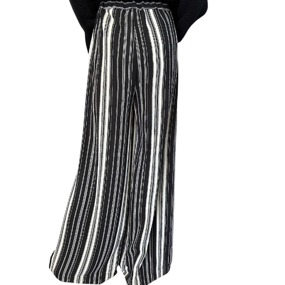 Blayze Palazzo Pants with Elastic Back Black/White