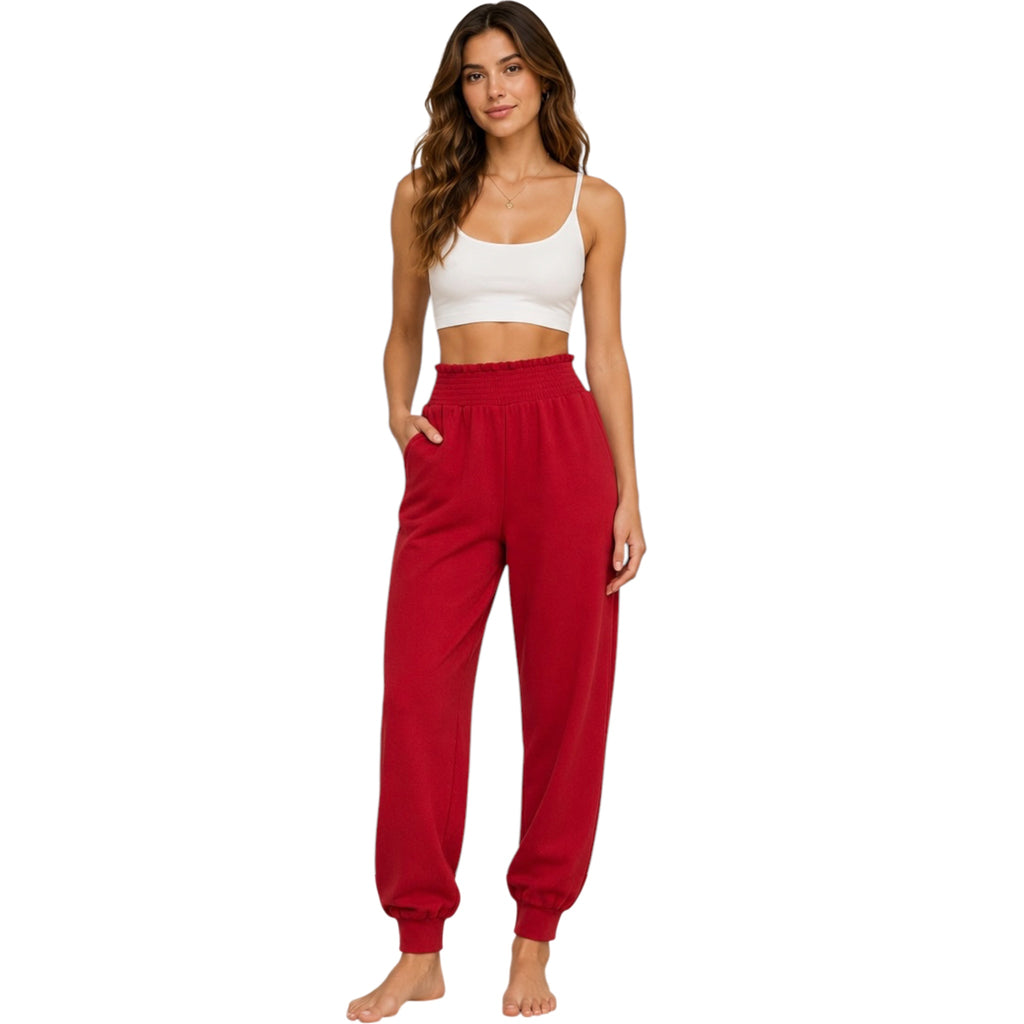 Z Supply Red Holly Dream Cozy Jogger