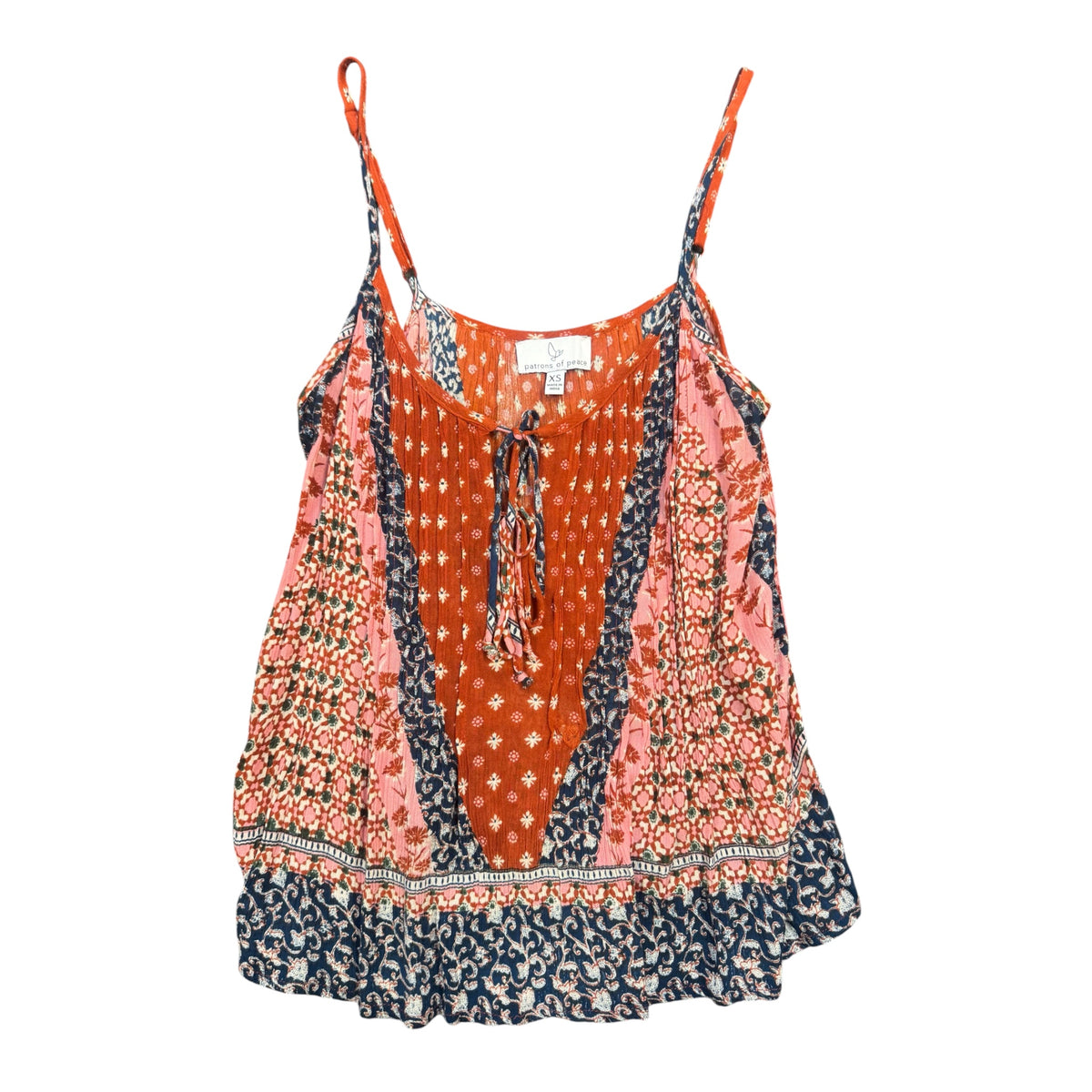 Patrons of Peace Multi-Colored Floral Sleeveless Top Size XS - RF