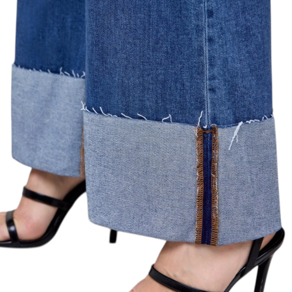 HD3349CF-M Cuffed Flare Jeans