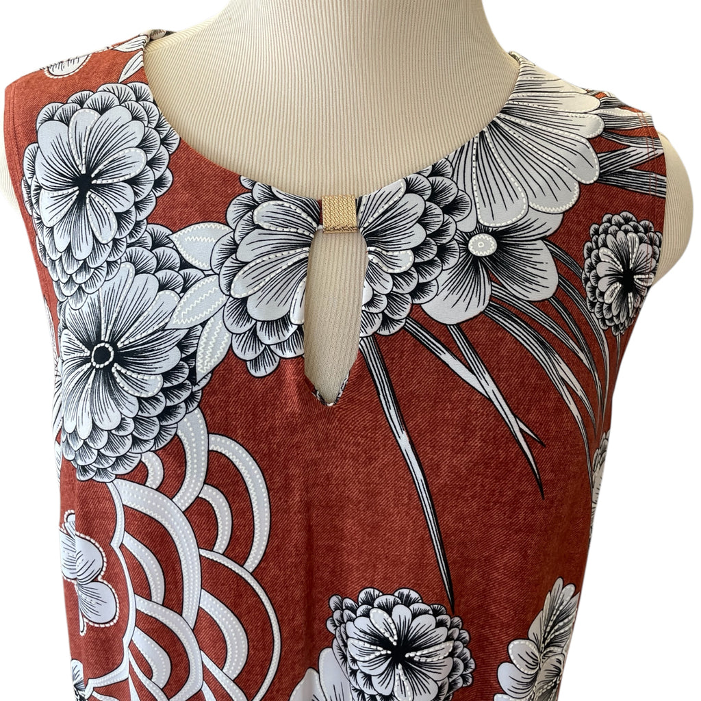 Studio One New York Sleeveless Burnt Orange Dress Size XL-RF