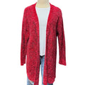 Maurices Red Heavy Knit Sweater Cardigan Size Large-RF