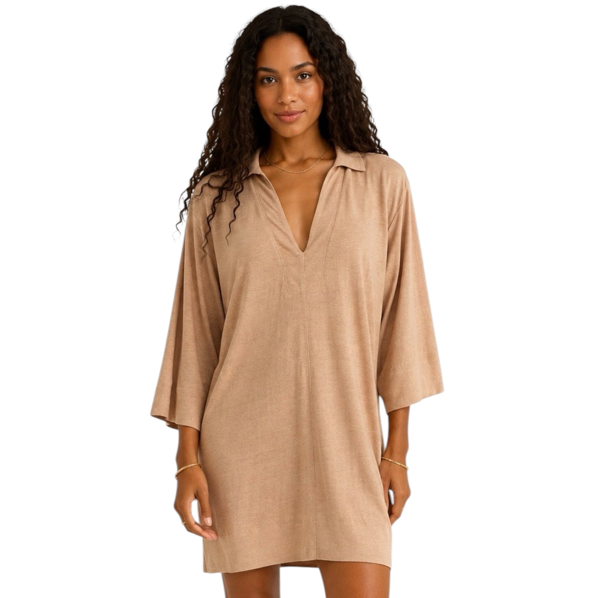 Z Supply Mallory Slub Cover Up Iced Coffee
