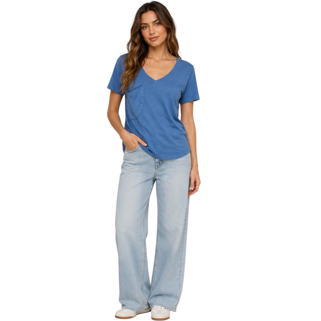 Z Supply Pocket Tee Riviera Blue