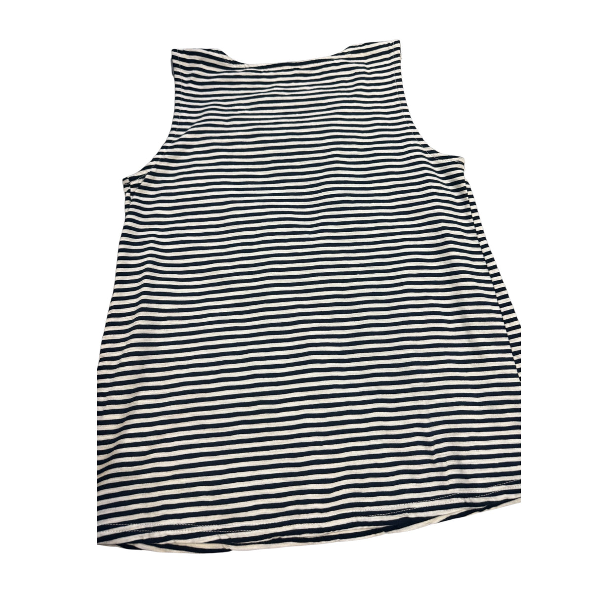 Liz Claiborne Dark Navy & White Striped Sleeveless Top Size Small - RF