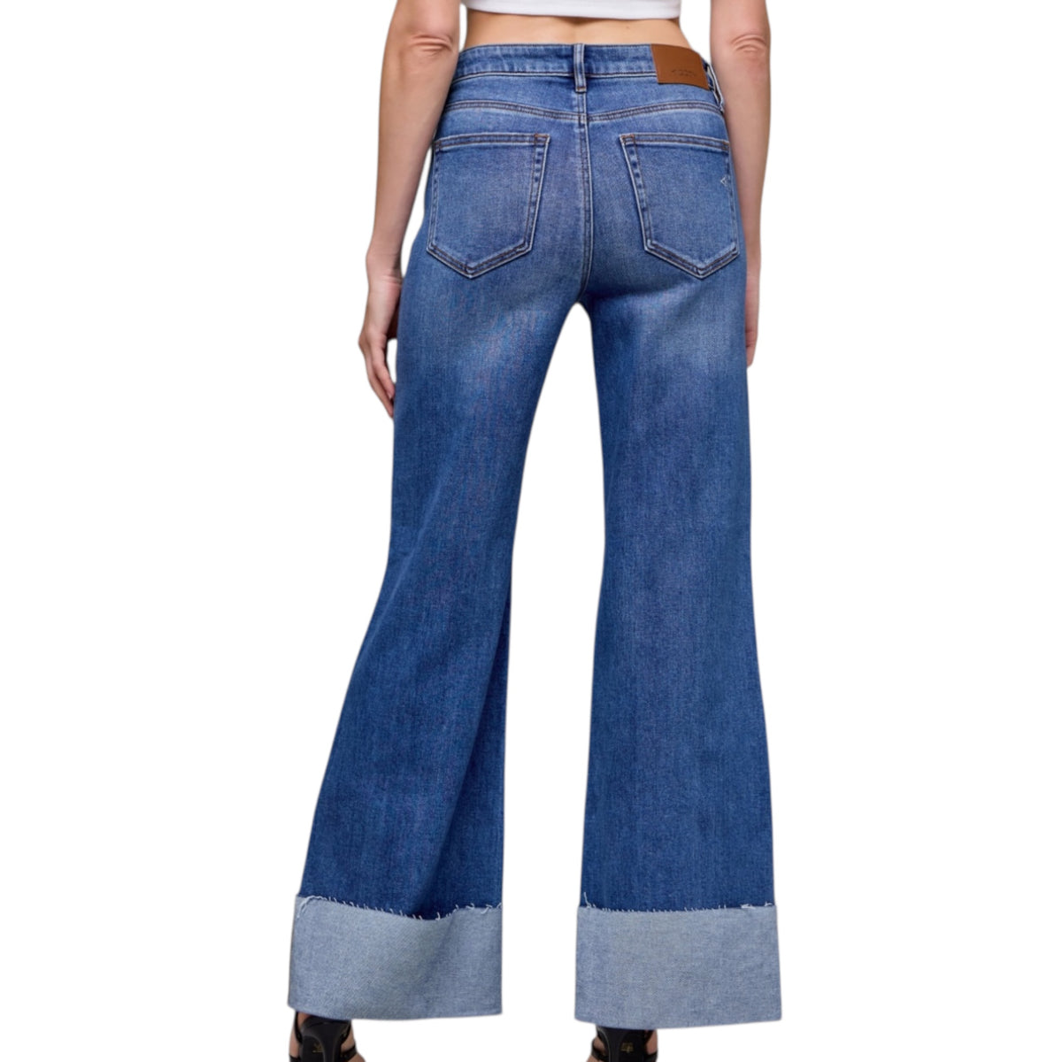 HD3349CF-M Cuffed Flare Jeans
