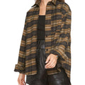 Mustard Button Down Plaid Shacket