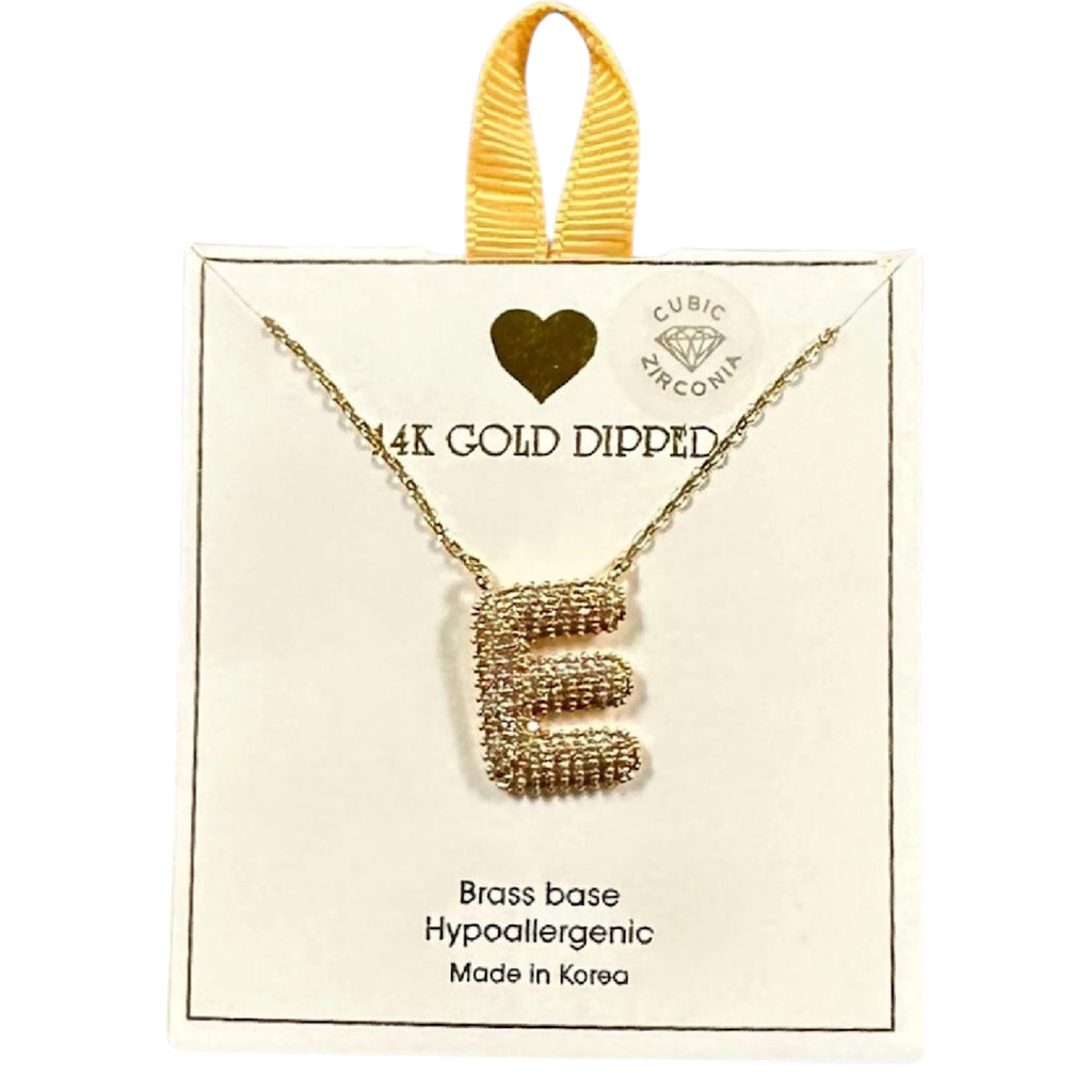 Yellow Ribbon Initial Necklace