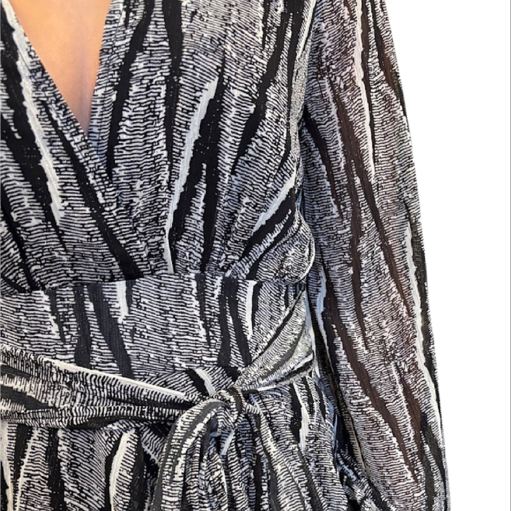 Black Animal Print Tie-Front Romper
