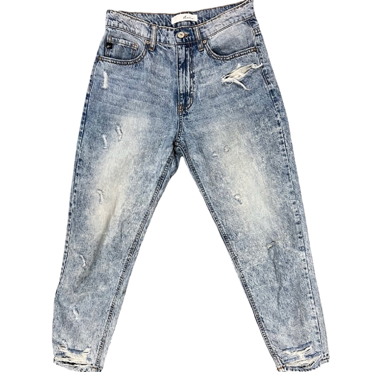 KanCan KC8603M Medium Wash Distressed Boyfriend Jean Size 5/26-RF