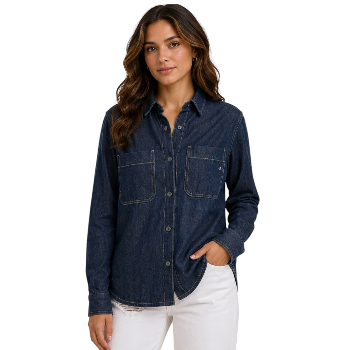 Hidden HD132S-DK Dark Blue Relaxed Fit Shirt