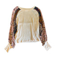 Umgee Multi-Pattern Long Sleeve Shirt Size S - RF