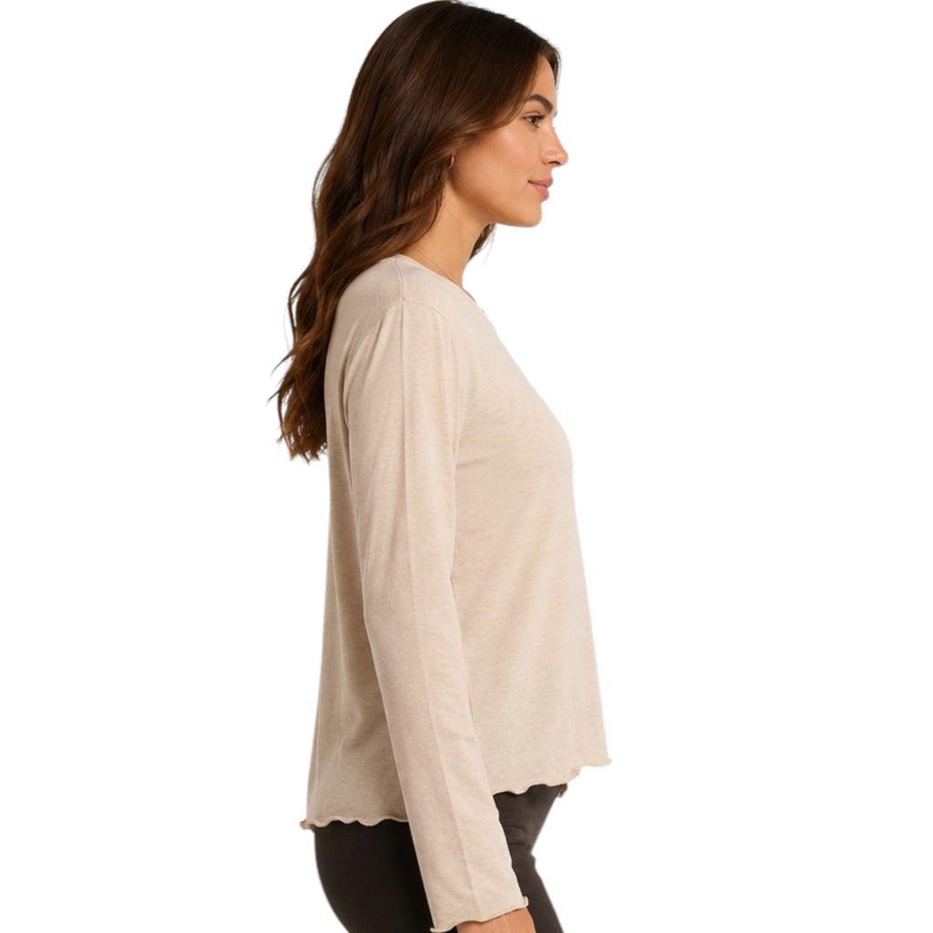Z Supply Hometown LS Top Heather Linen