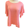 Yee Light Coral Flutter Sleeve Blouse Size M - RF