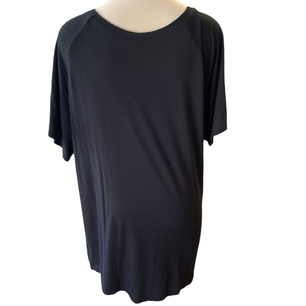 Double Zero Black V-Neck Basic Shirt Size 2XL - RF