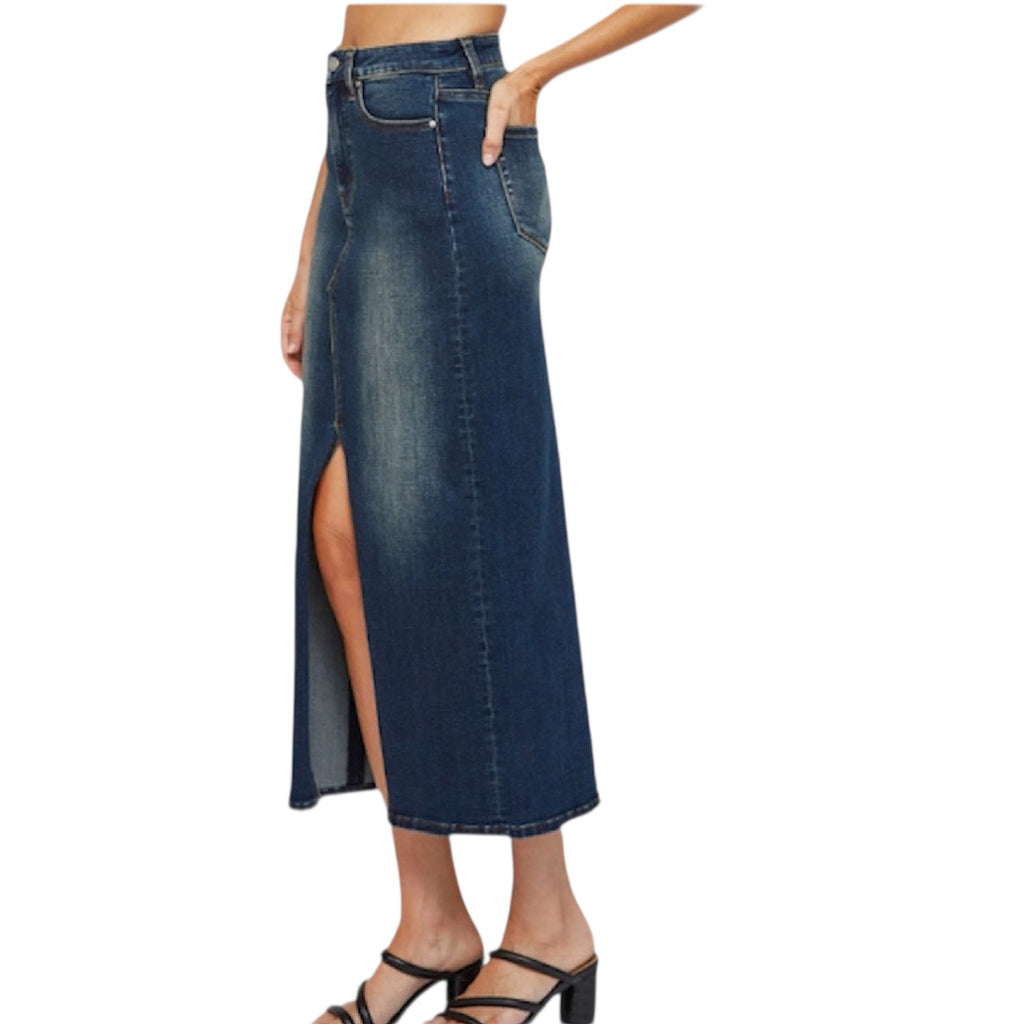 MICA MDP-K3003 Rafferty Midi with Front Slit Skirt