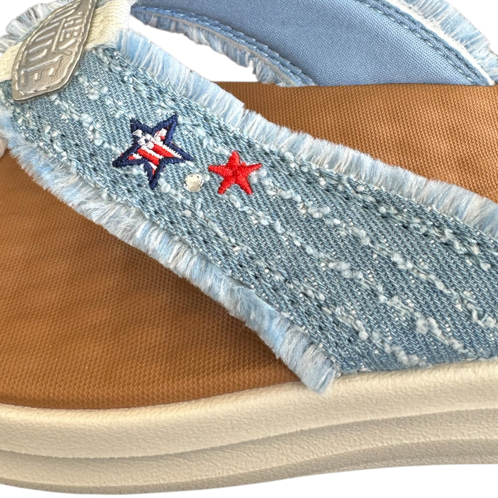 Hey Dude Tide Flip Flop Denim Star/Multi