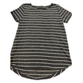 Pink Clover Charcoal Gray Striped Shirt Size Small - RF