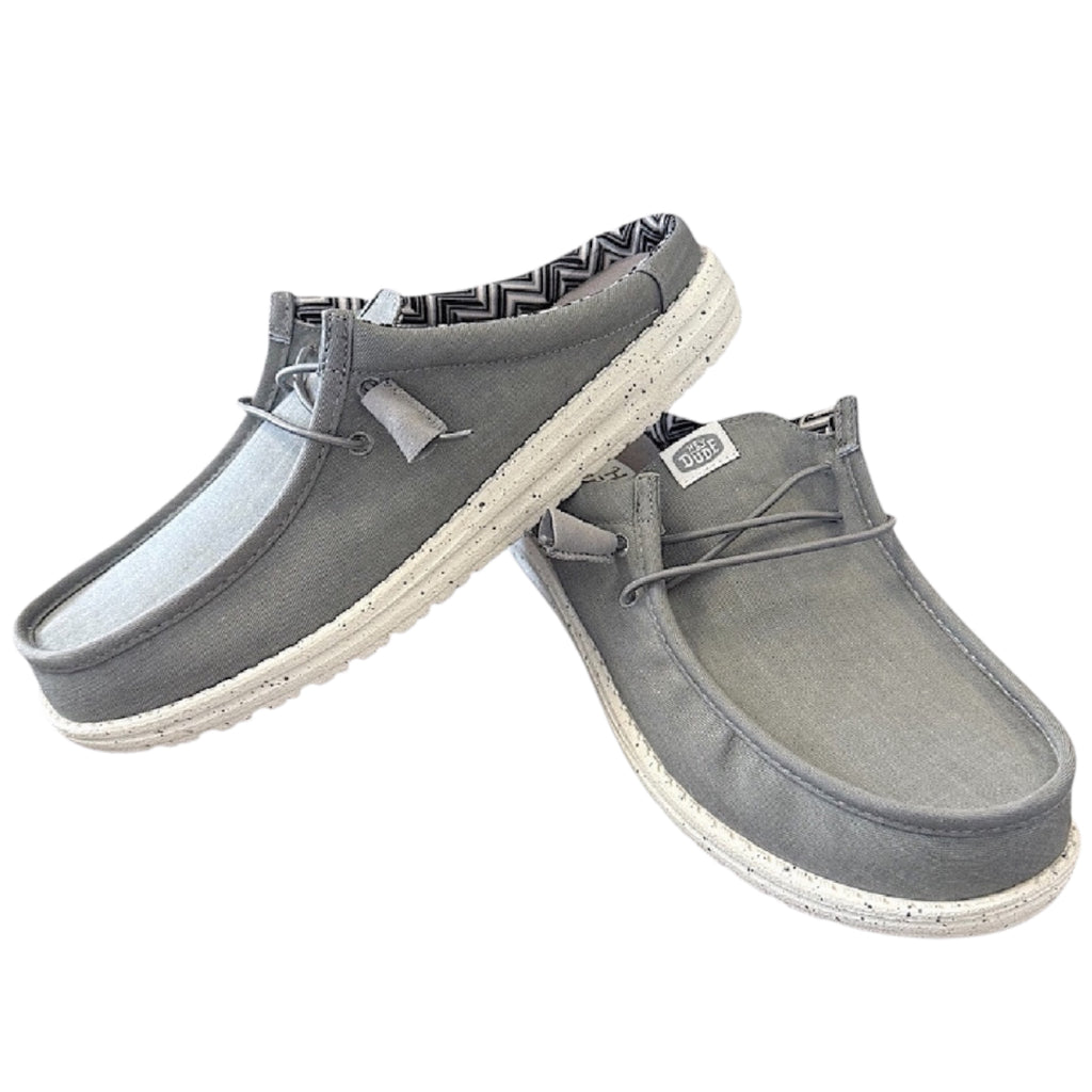 Hey Dude Wally Slip Stretch Canvas Grey