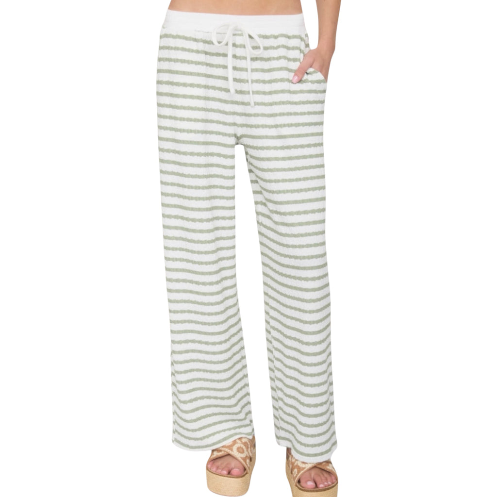 Olive Stripe Pant- Front