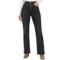 Judy Blue JB88355 Hi Waist Black Button Fly Trouser Wide Leg