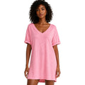 Z Supply V-Neck T-shirt Dress Flamingo