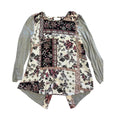Maurices Grey 3/4 Sleeve Floral Top Size M - RF