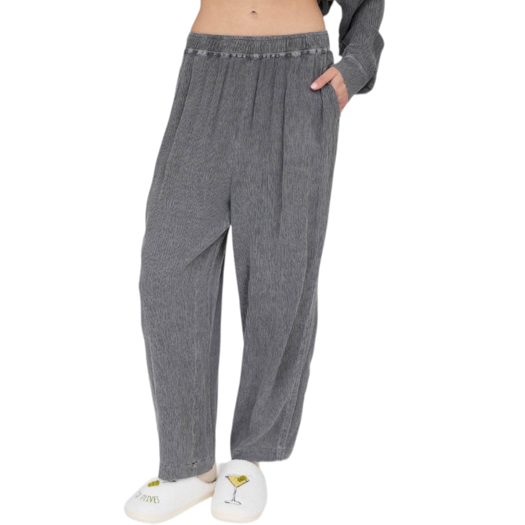 Charcoal Crinkle Lounge Pants