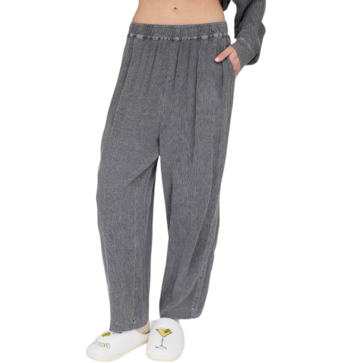 Charcoal Crinkle Lounge Pants