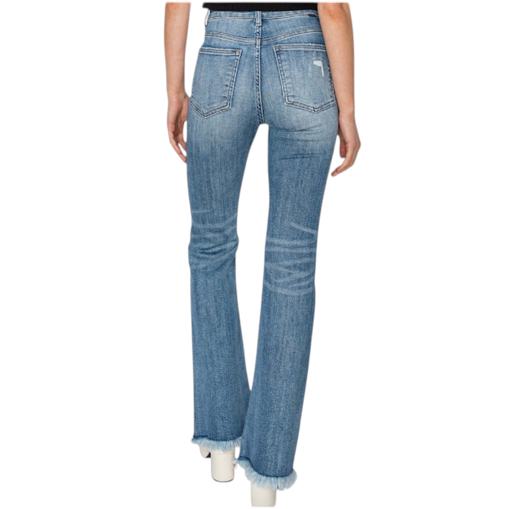 Risen RDP1277CH H/R Medium Ankle Bootcut Frayed Hem