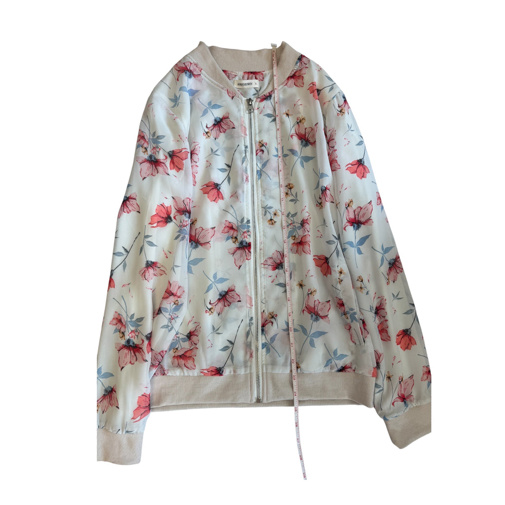 ANDTHEWHY White Floral Jacket Size Small - RF