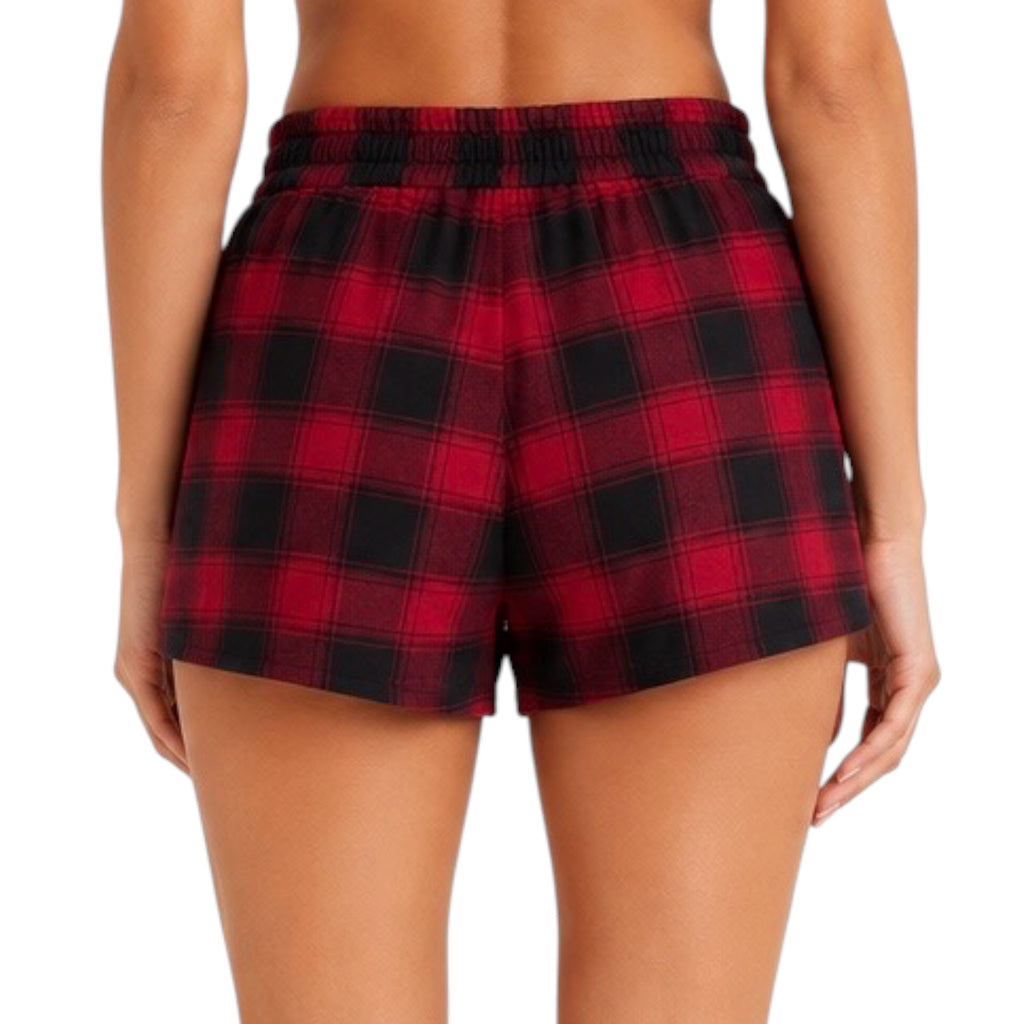 Z supply Co-Ed Check Boxer Berry Red