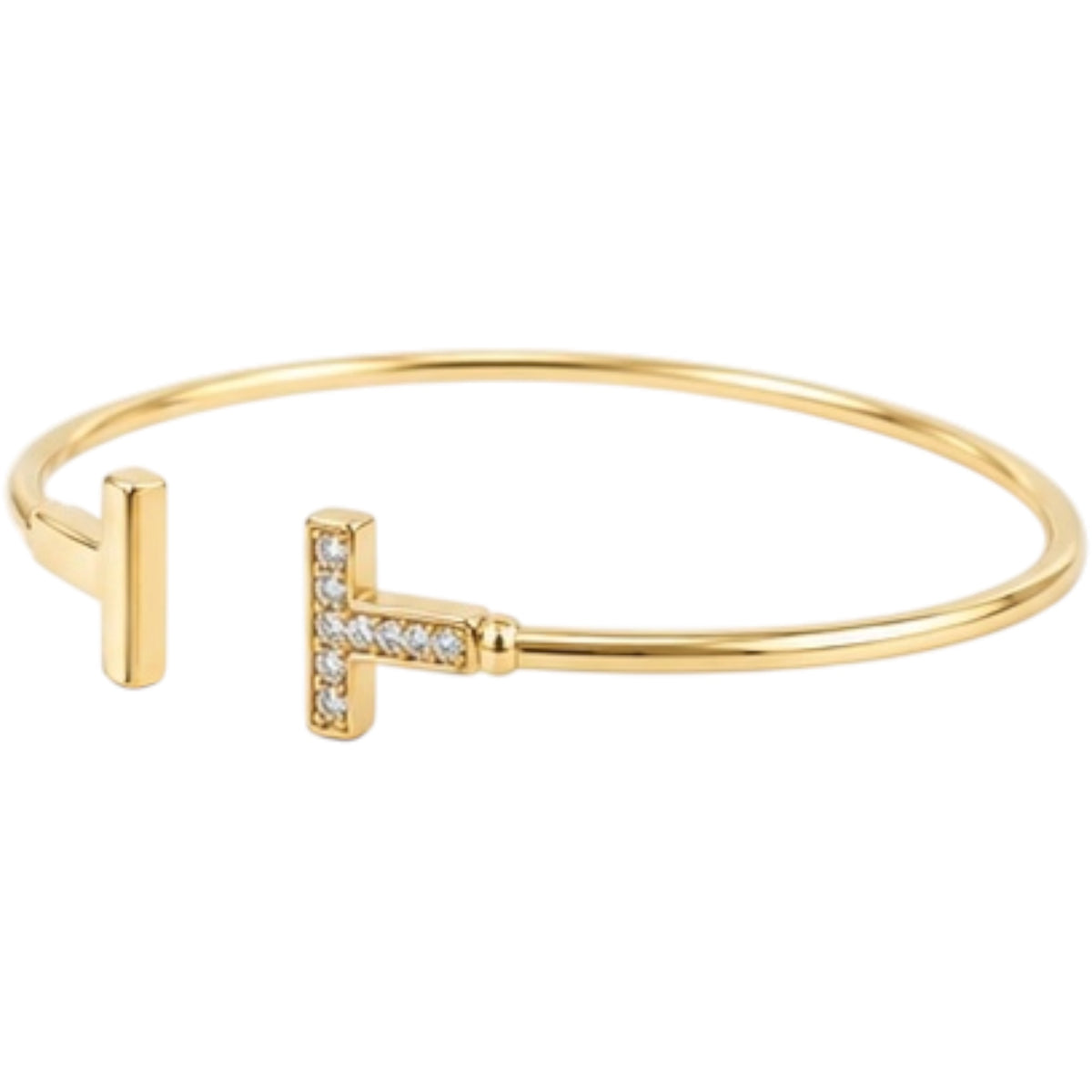 MX Tiny Gold Pave T Bracelet