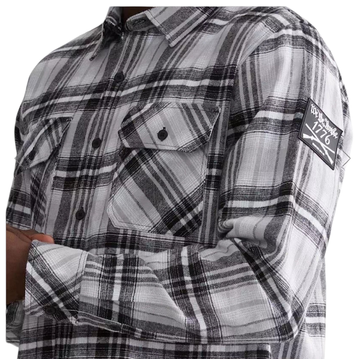 Defeat L/S Flannel-White