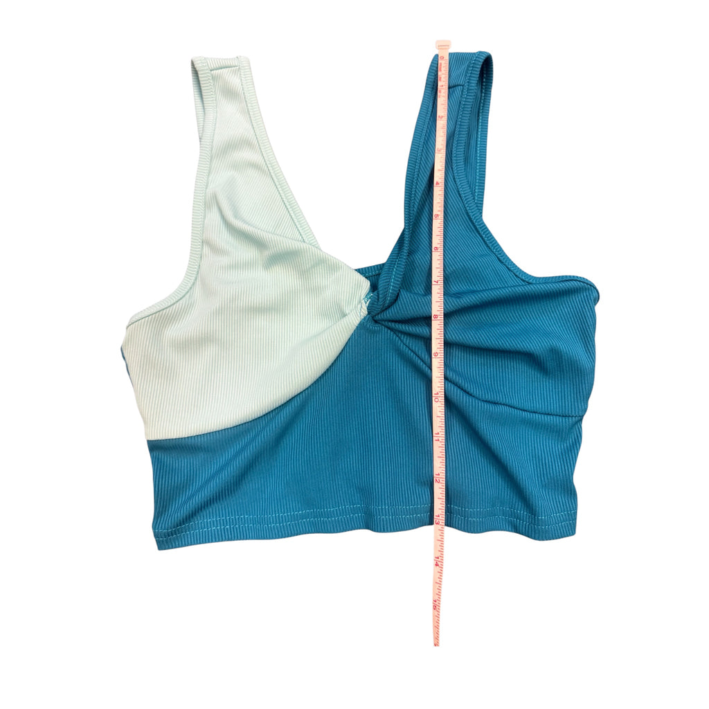 Fresral Turquoise and Teal Twisted Knot Cropped Tank Size Medium -RF