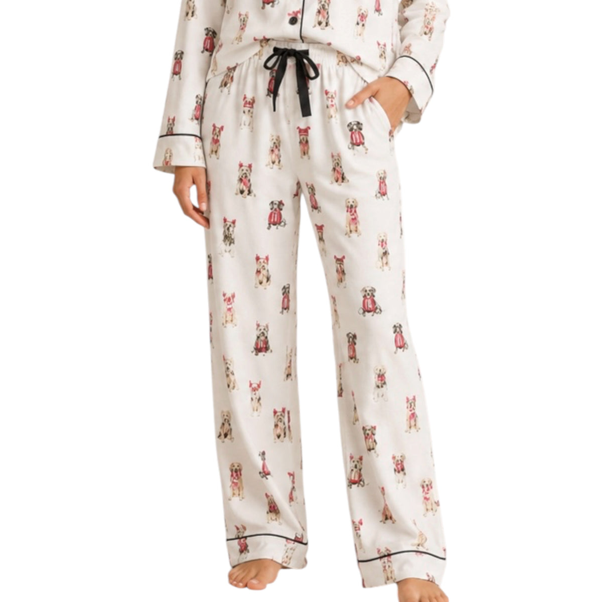 Z supply Sleep All Day Pup PJ Set Vanilla Ice