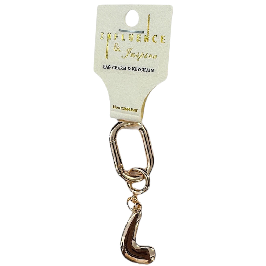 Initial Chain Charm Gold 3 inch