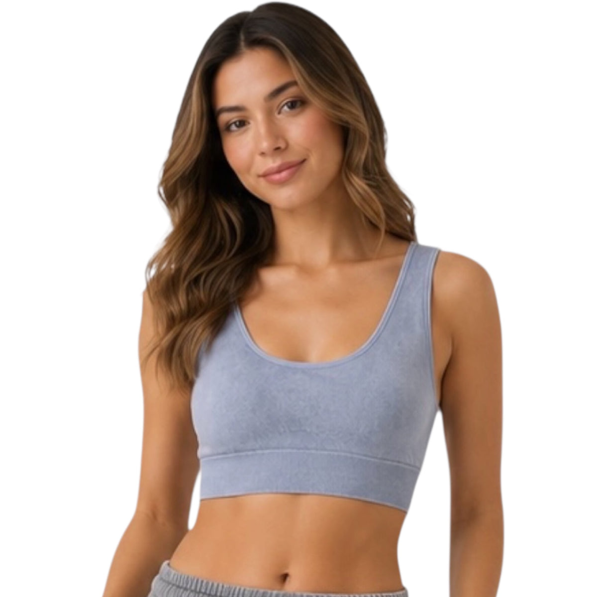 Z Supply Work It Out Seamless Bra Ocean