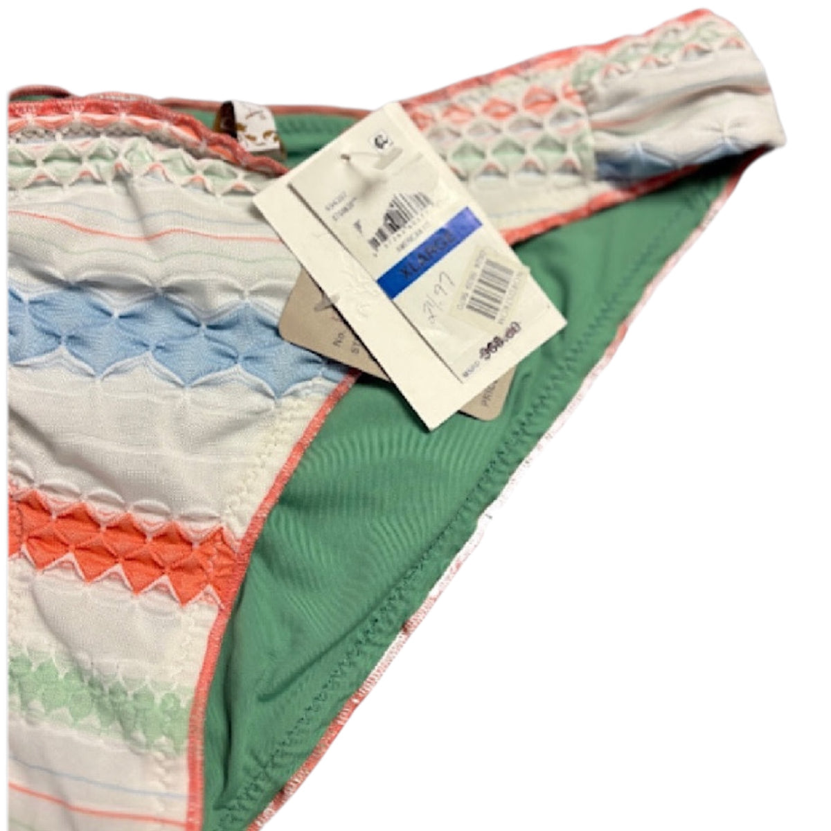 BECCA Multi Pastel Color Bikini Bottoms Size Large-RF