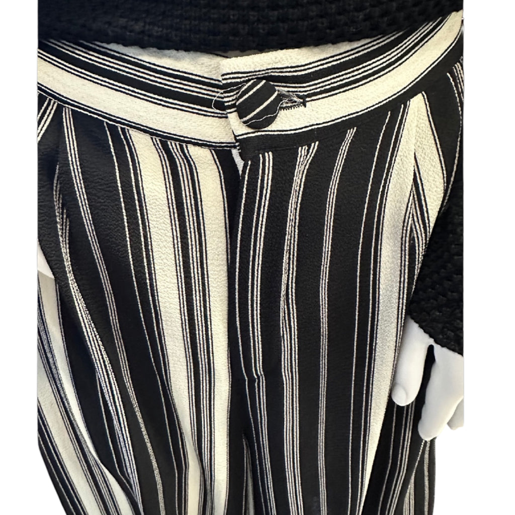 Blayze Palazzo Pants with Elastic Back Black/White